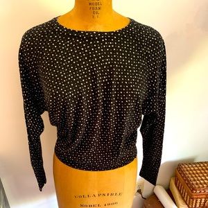 Vintage black dolman sleeve loft light sweater